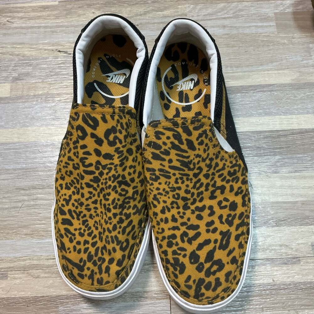 Nike Women's Court Legacy Slip Leopard Print Casual Shoes DJ5938-001 Size US 9